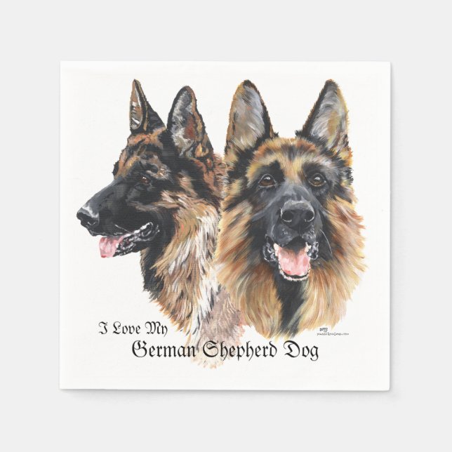 Serviette Jetable Les Dogs de German (Devant)