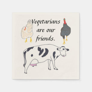 Serviette Jetable Les légumes sont nos amis Thanksgiving Napkins