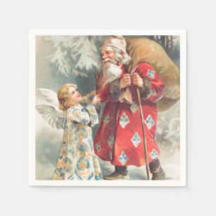 Serviette Jetable Les meilleurs souhaits de Noël de Père Noël