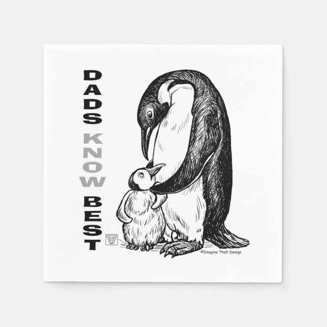 Serviette Jetable Les papas connaissent mieux (Devant)