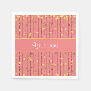 Serviette Jetable Les parties scintillantes roses barrent des