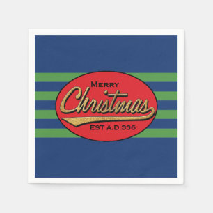 Serviette Jetable Les serviettes de Noël personnalisées "Noël ré