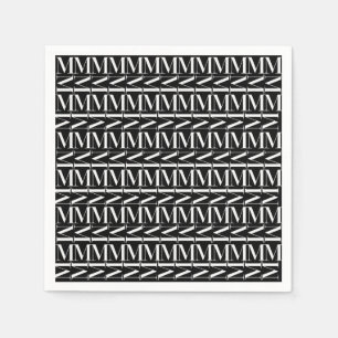 Serviette Jetable Lettre initiale M