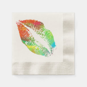 Serviette Jetable Lèvres élégantes