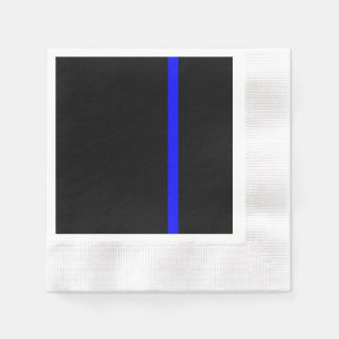 Serviette Jetable Ligne Bleue Mince Symbolique verticale