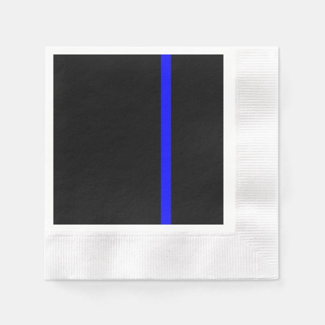 Serviette Jetable Ligne Bleue Mince Symbolique verticale (Devant)