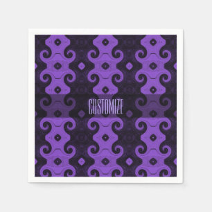 Serviette Jetable L'oeil abstrait de diamant de pourpre courbe des