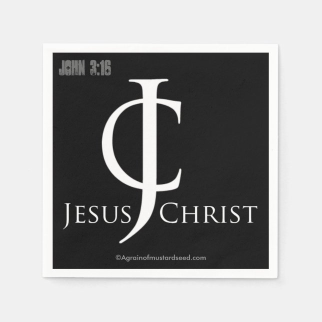 Serviette Jetable Logo Jésus Christ Christian (Devant)