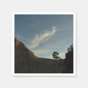 Serviette Jetable Lone Torrey Pine Californie Sunset Paysage