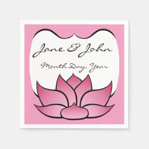 Serviette Jetable Lotus exquis dans les serviettes roses