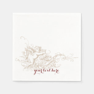 Serviette Jetable Love Cherub Mariage Papier Napkin Set