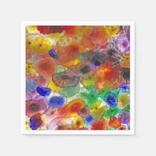 Serviette Jetable Lumières florales Abstraites