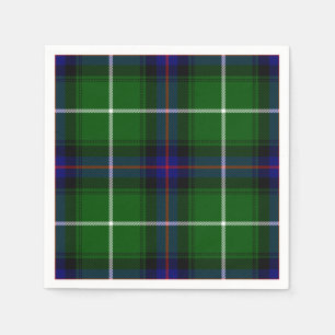 Serviette Jetable MacDonald tartan bleu vert plaid