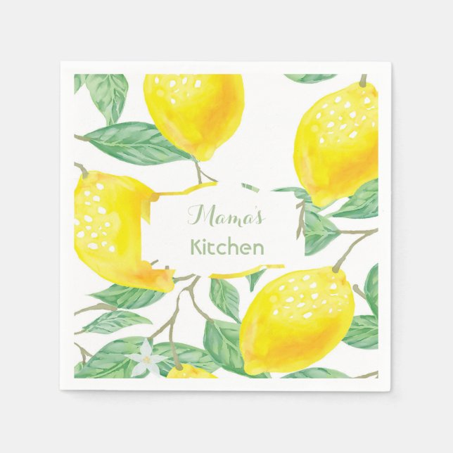 Serviette Jetable Mamas citrons de cuisine (Devant)