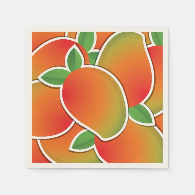 Serviette Jetable Mangue funky (Devant)