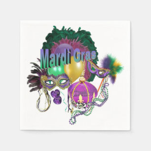 Serviette Jetable Mardi Gras