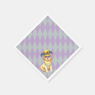 Serviette Jetable Mardi gras d'or