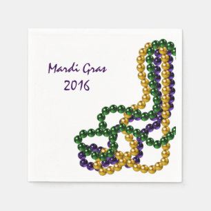 Serviette Jetable Mardi Gras Party Purple Gold et Green