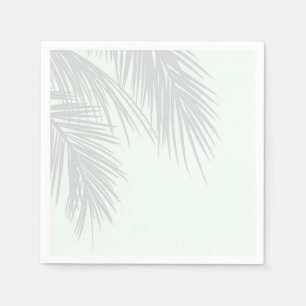 Serviette Jetable Mariage aux feuilles de palmier tropical élégant b
