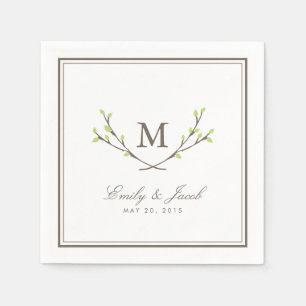 Serviette Jetable Mariage Blisser Branches