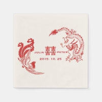 Mariage Chinois Personnalisé Dragon-Phénix Moderne
