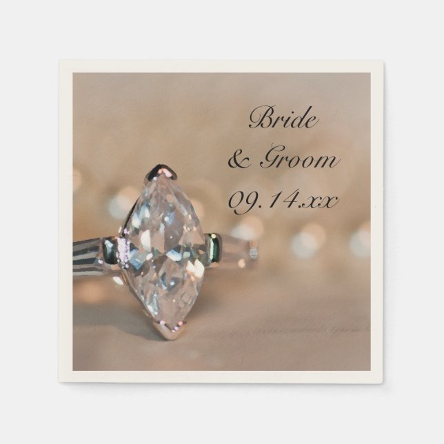 Serviette Jetable Mariage de ceinture Fiançailles de marque Diamond (Devant)