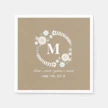 Mariage de couronne de plage Monogram