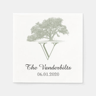 Serviette Jetable Mariage de plantation de chêne Napkin