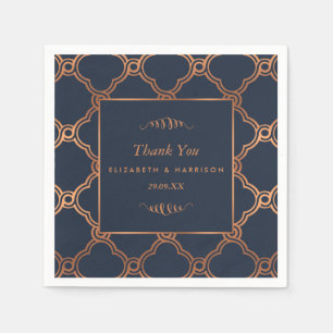Serviette Jetable Mariage Géométrique vintage Gatsby