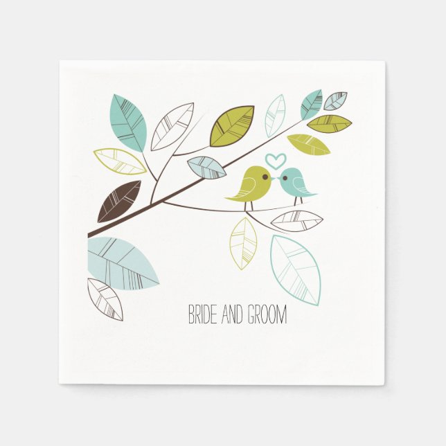 Serviette Jetable Mariage Inséparable (Devant)