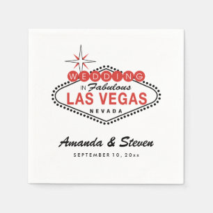 Serviette Jetable Mariage Las Vegas   Papier mariage