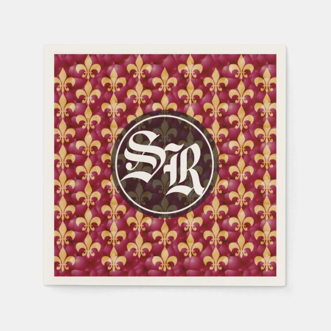 Serviette Jetable Mariage médiéval Napkin (Devant)