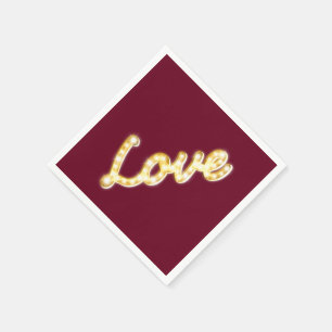 Serviette Jetable Marquee Lights Napkin - marsala