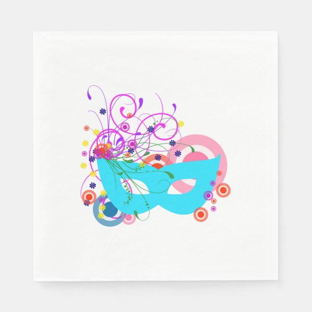 Serviette Jetable Masque Purim (Devant)