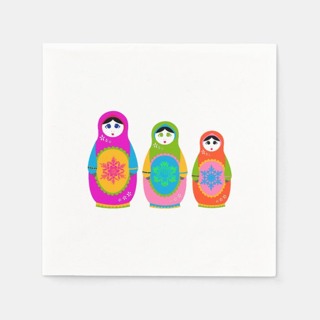 Serviette Jetable Matryoshka (Devant)
