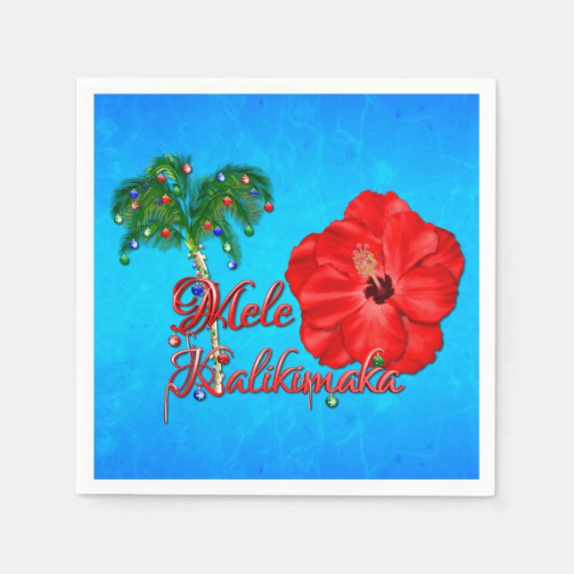 Serviette Jetable Mele Kalikimaka (Devant)