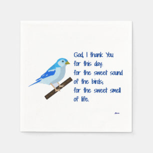 Serviette Jetable Merci de Dieu I pour ce jour