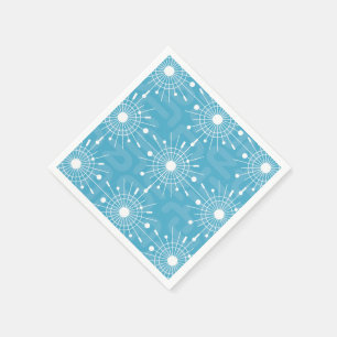 Serviette Jetable Mi-siècle moderne Spoutnik atomique Snowflake MOD