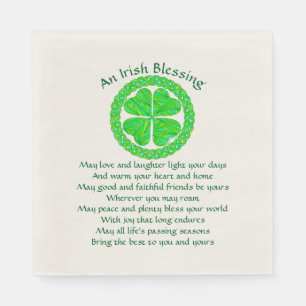 Serviette Jetable Milieu celtique de partie de shamrock de