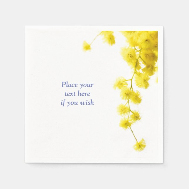 Serviette Jetable Mimosa (Devant)