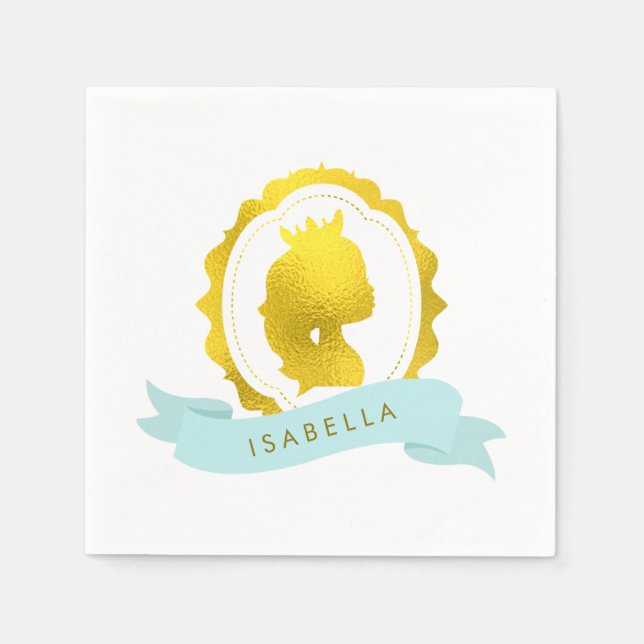 Serviette Jetable Mint Princess Cameo Anniversaire (Devant)