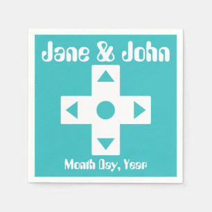 Serviette Jetable Mode multijoueur dans les serviettes turquoise