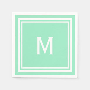 Serviette Jetable Monogramme personnalisé moderne et élégant