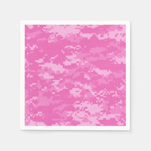 Serviette Jetable Motif Camouflage ACU de l'ARMÉE rose serviettes