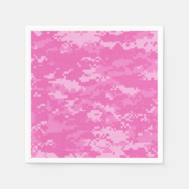 Serviette Jetable Motif Camouflage ACU de l'ARMÉE rose serviettes (Devant)