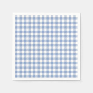 Serviette Jetable Motif classique En vichy bleu coché