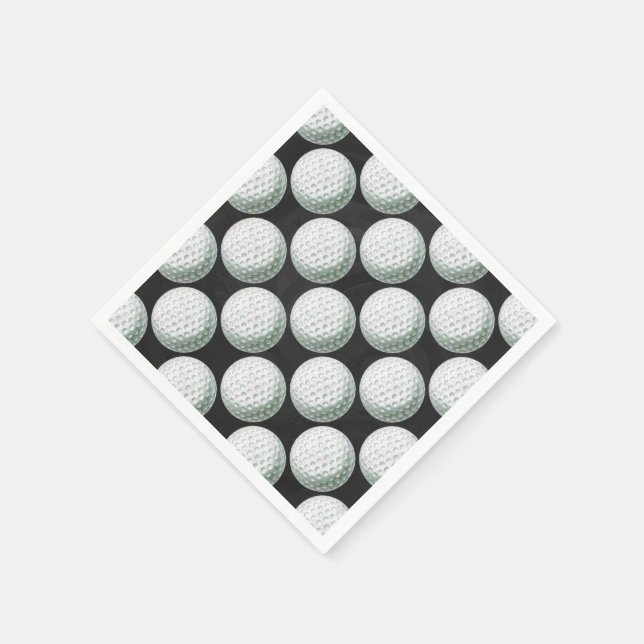 Serviette Jetable Motif de balle de golf peint (Coin)