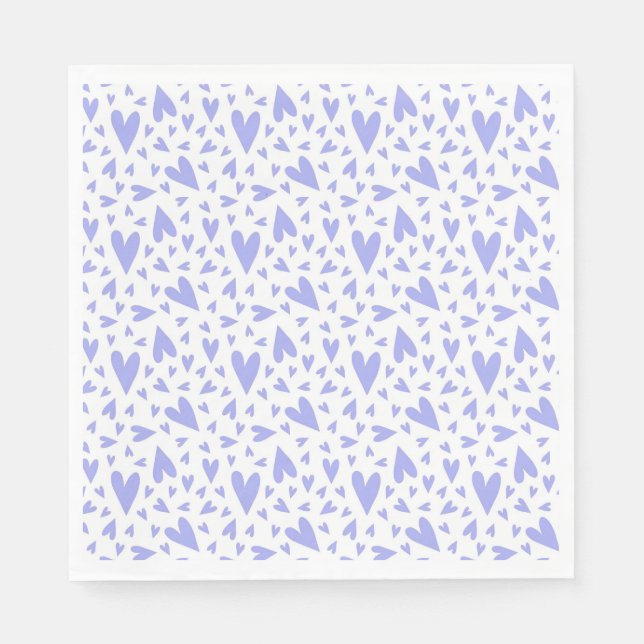 Serviette Jetable Motif de coeur de lavande (Devant)