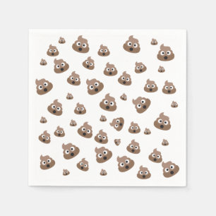 Serviette Jetable Motif de Cute Poop Emoji