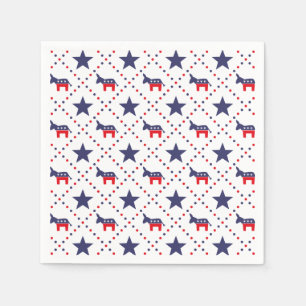 Serviette Jetable Motif de diamant de Démocrate